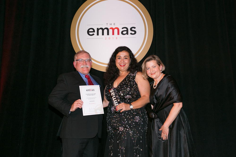 Berna Anderson - recipient of FEM's Americas EMMA for an Outstanding Contribution to Global Mobility 2018